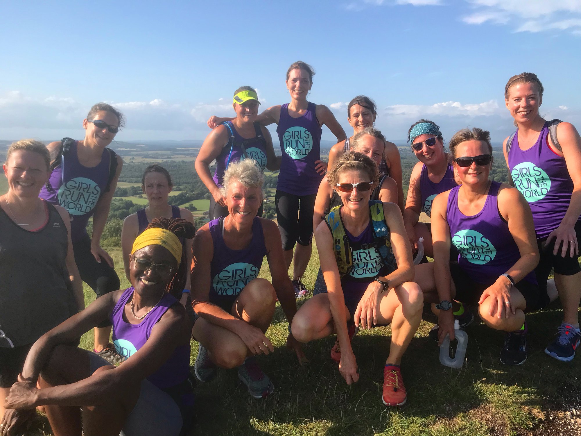 Girls Run the World Original Vests in Blue and Purple