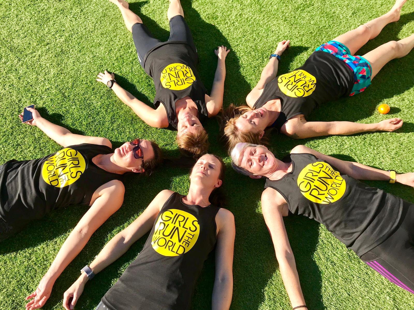 Girls Run the World Running Vest, Black & Yellow